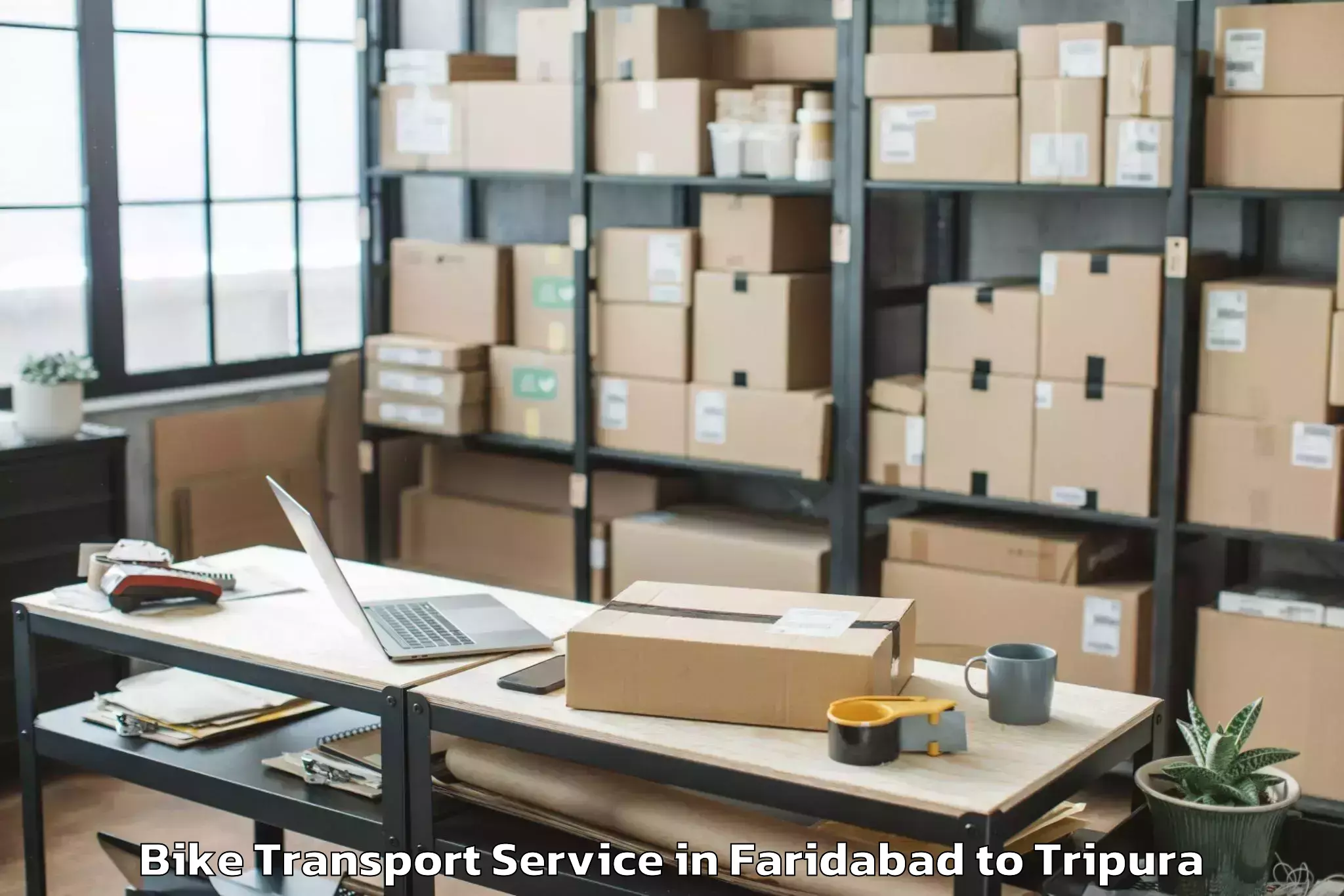 Faridabad to Tripura Bike Transport